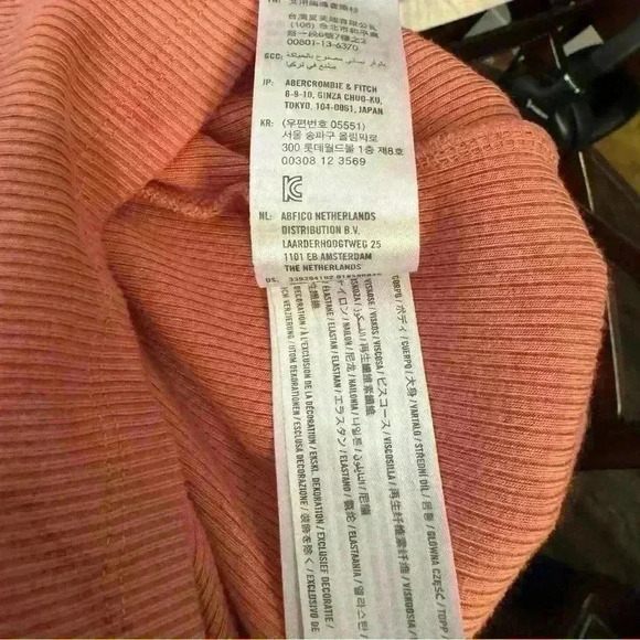 Hollister Ribbed Seamless Fabric Long Sleeve Tops Tie Front Size Small H09 - Picture 2 of 4